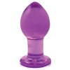 СРЕДНЯЯ ФИОЛЕТОВАЯ СТЕКЛЯННАЯ АНАЛЬНАЯ ПРОБКА CRYSTAL PLUG. Вид 1.