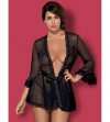 ПЕНЬЮАР С ТРУСИКАМИ PICCOROSA (L-XL, ЧЕРНЫЙ). Вид 1.