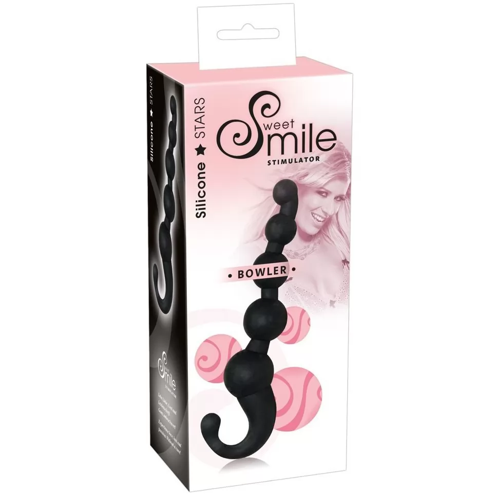 ЧЁРНЫЙ АНАЛЬНЫЙ СТИМУЛЯТОР SMILE BOWLER. Вид 2.