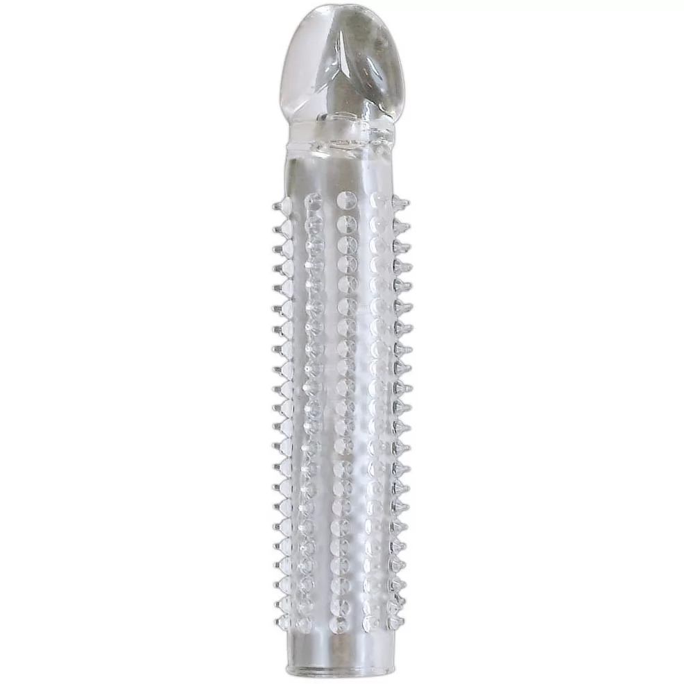 ПРОЗРАЧНАЯ НАСАДКА НА ПЕНИС TAILOR MADE CRYSTAL С ШИПАМИ. Вид 1.