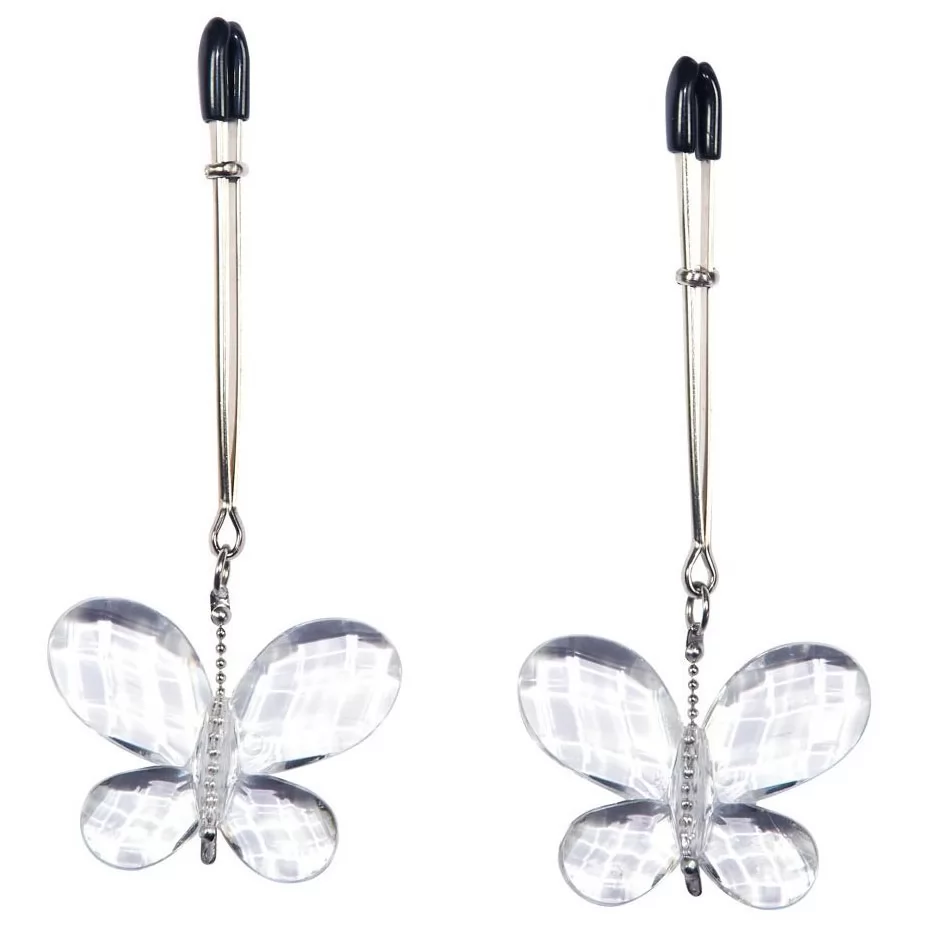 ЗАЖИМЫ ДЛЯ СОСКОВ С ПОДВЕСКАМИ-БАБОЧКАМИ BUTTERFLY CLAMPS. Вид 1.