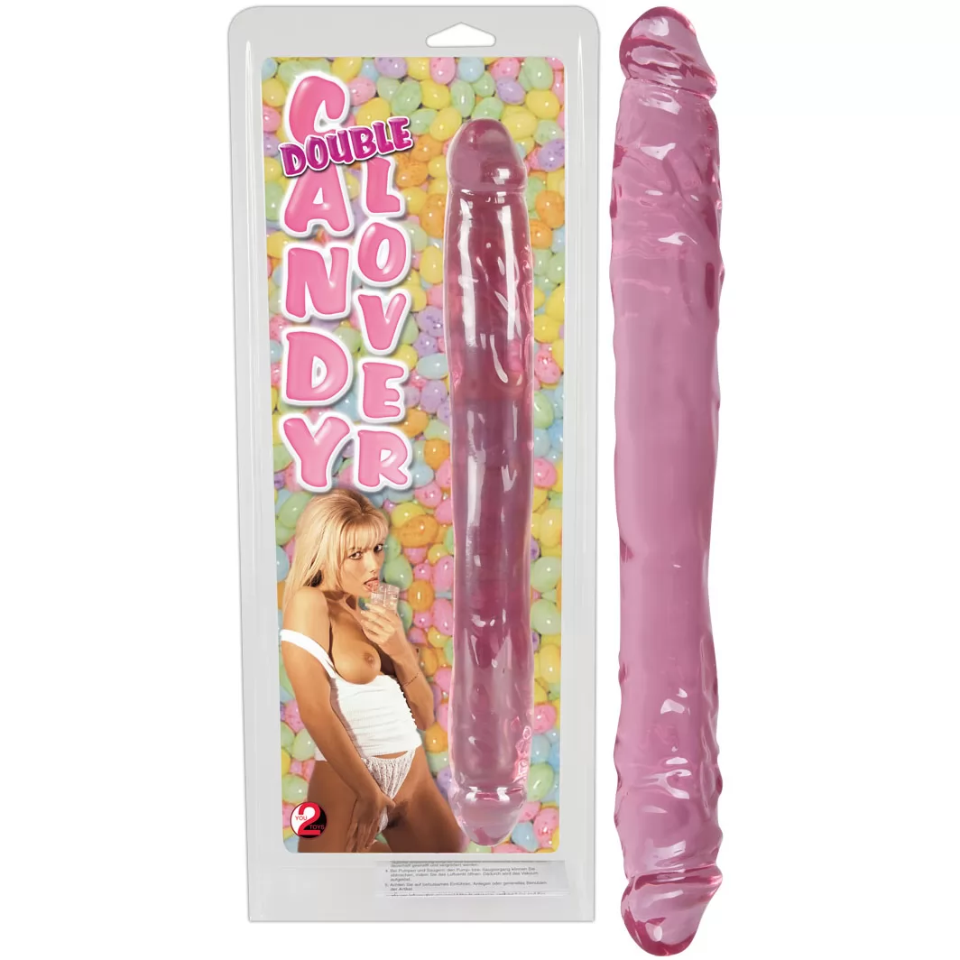 ДВУСТОРОННИЙ ФАЛЛОИМИТАТОР CANDY DOUBLE LOVER (30 СМ). Вид 2.