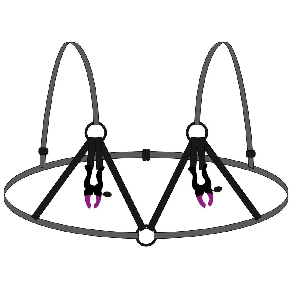 БЮСТГАЛЬТЕР С ЗАЖИМАМИ НА СОСКИ BRA WITH SILICONE NIPPLE CLAMPS. Вид 3.