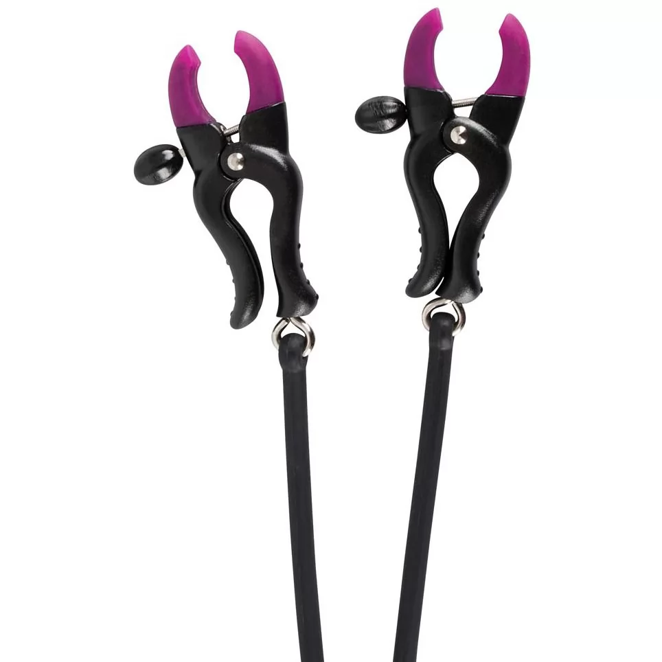 ЭРЕКЦИОННОЕ КОЛЬЦО С ЗАЖИМАМИ НА СОСКИ COCK RING   CLAMPS. Вид 3.