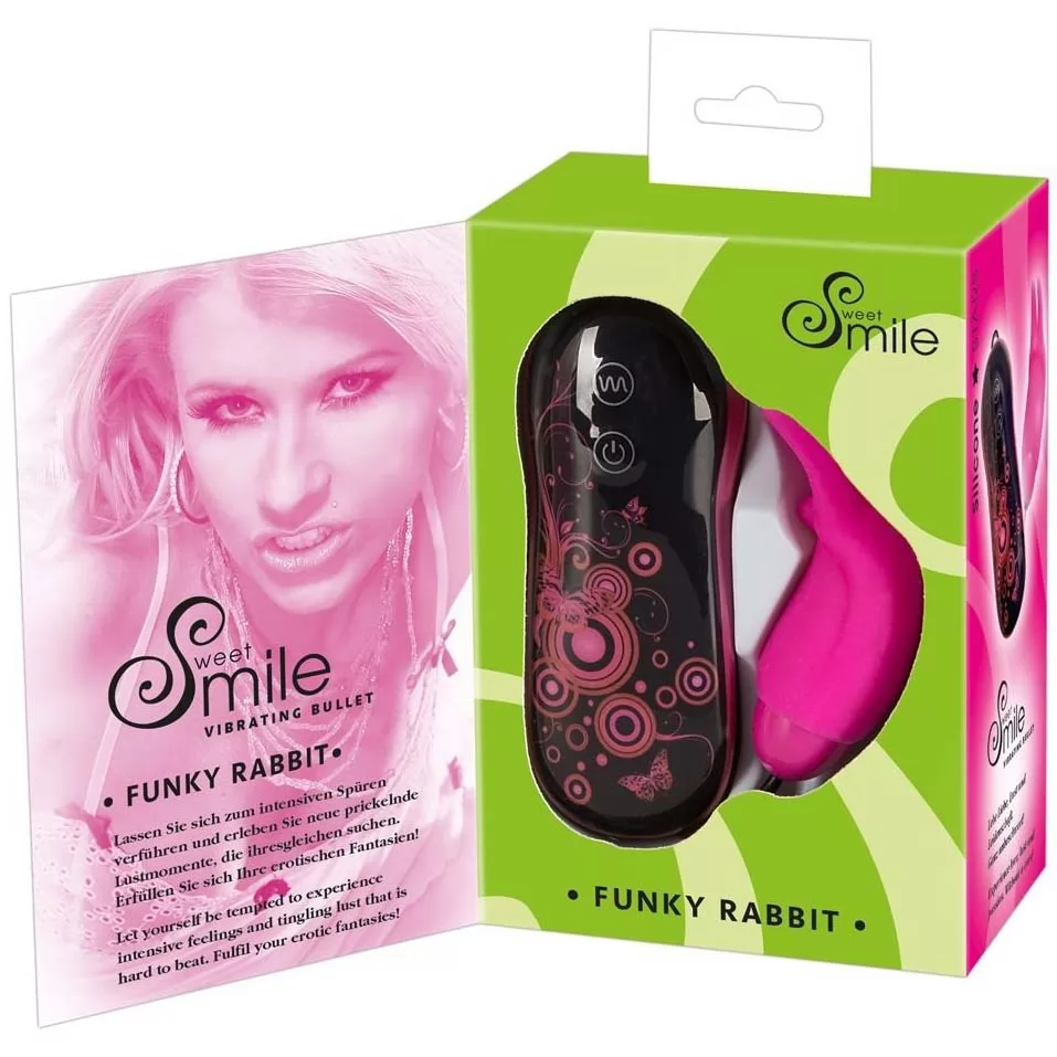 РОЗОВЫЙ ВИБРОСТИМУЛЯТОР SMILE FUNKY RABBIT. Вид 4.