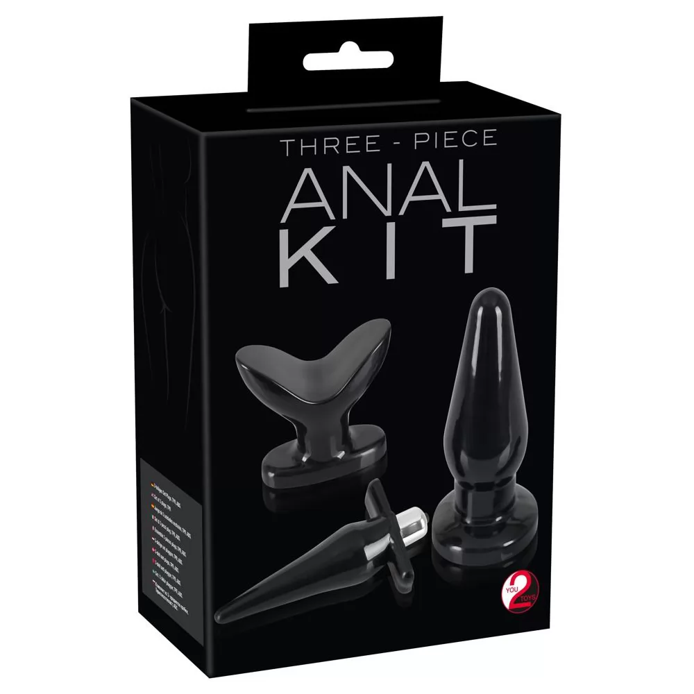 НАБОР ЧЁРНЫХ АНАЛЬНЫХ ПРОБОК BUTT PLUG SET. Вид 5.