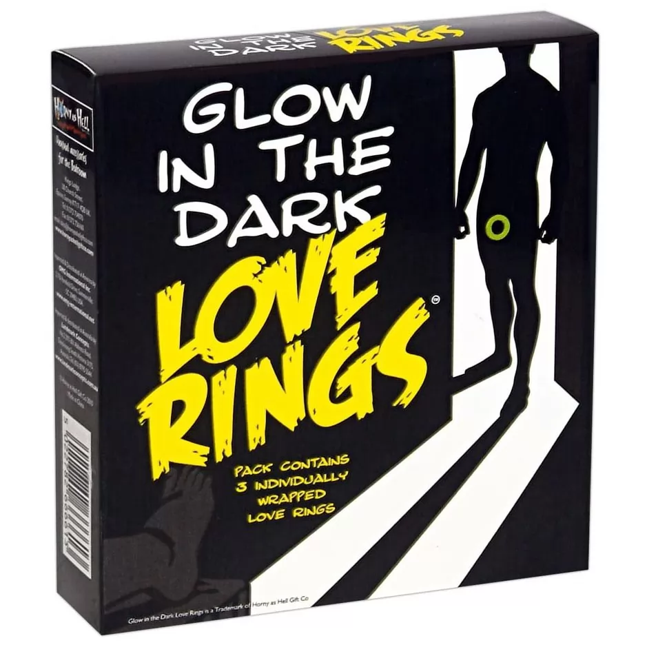 НАБОР ИЗ 3-Х СВЯТЯЩИХСЯ В ТЕМНОТЕ КОЛЕЦ ДЛЯ ПЕНИСА GLOW IN THE DARK. Вид 3.