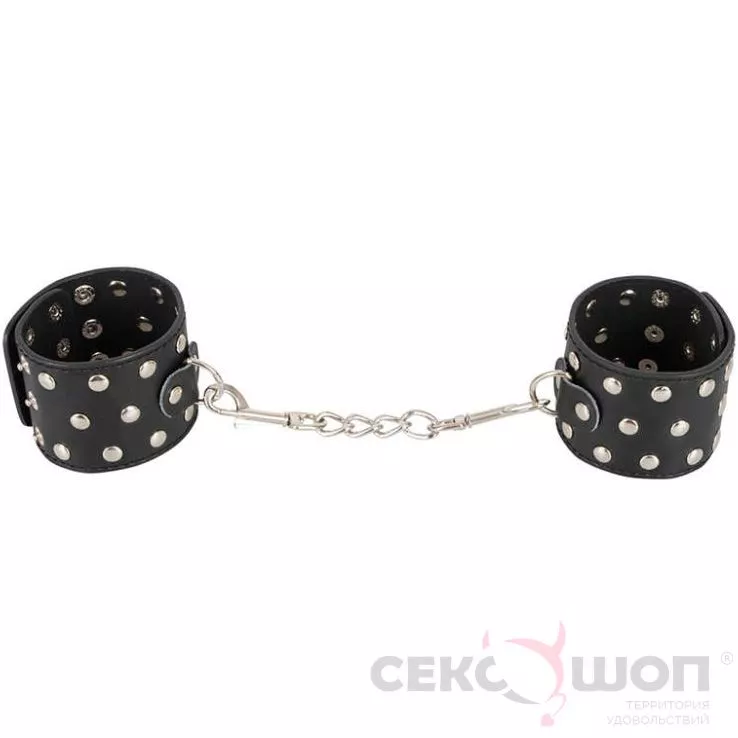 НАРУЧНИКИ ИЗ КОЖЗАМА BAD KITTY SHACKLE. Вид 2.