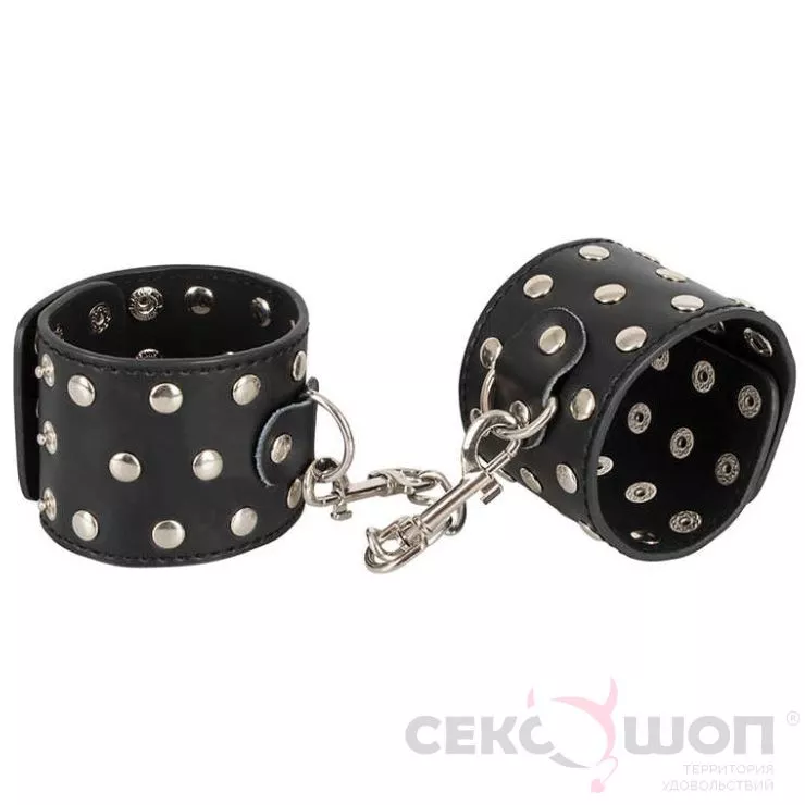 НАРУЧНИКИ ИЗ КОЖЗАМА BAD KITTY SHACKLE. Вид 1.