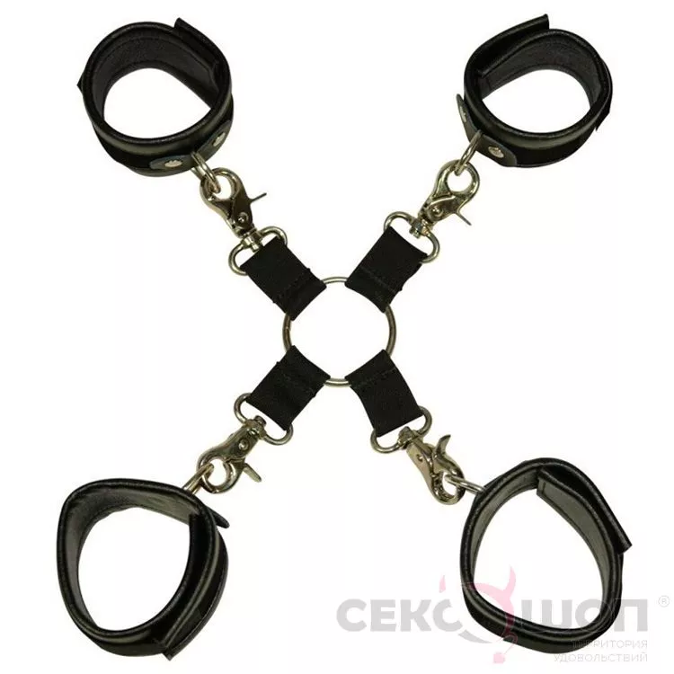 X-ОБРАЗНАЯ ФИКСАЦИЯ NAUGHTY TOYS BONDAGE SET. Вид 1.