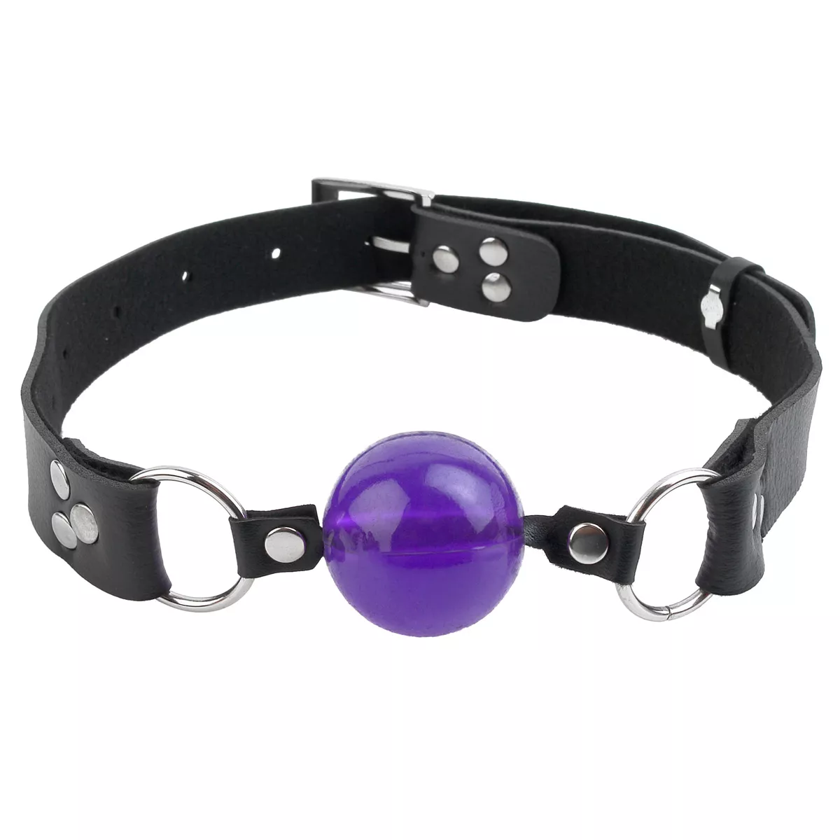 ФИОЛЕТОВЫЙ ГЕЛЕВЫЙ КЛЯП-ФАЛЛОС PENIS BALL GAG. Вид 2.