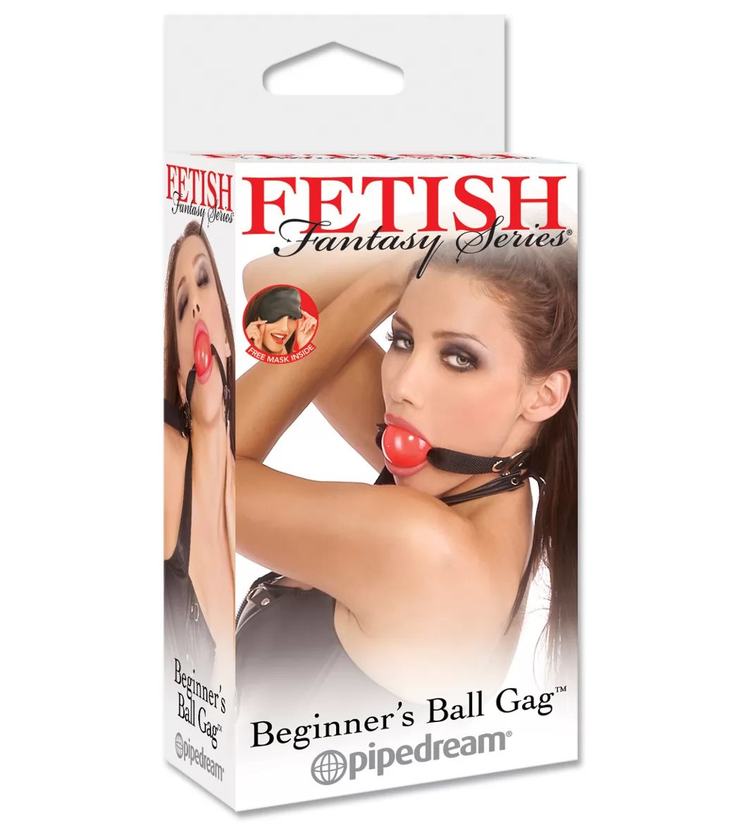 КЛЯП С ШАРИКОМ КРАСНОГО ЦВЕТА BEGINNERS BALL GAG. Вид 4.