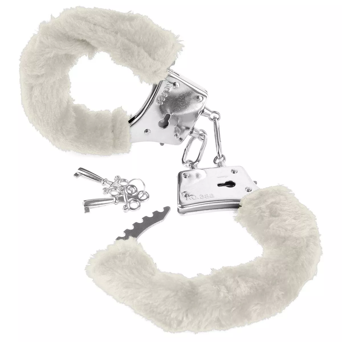 МЕХОВЫЕ БЕЛЫЕ НАРУЧНИКИ BEGINNER S FURRY CUFFS. Вид 1.