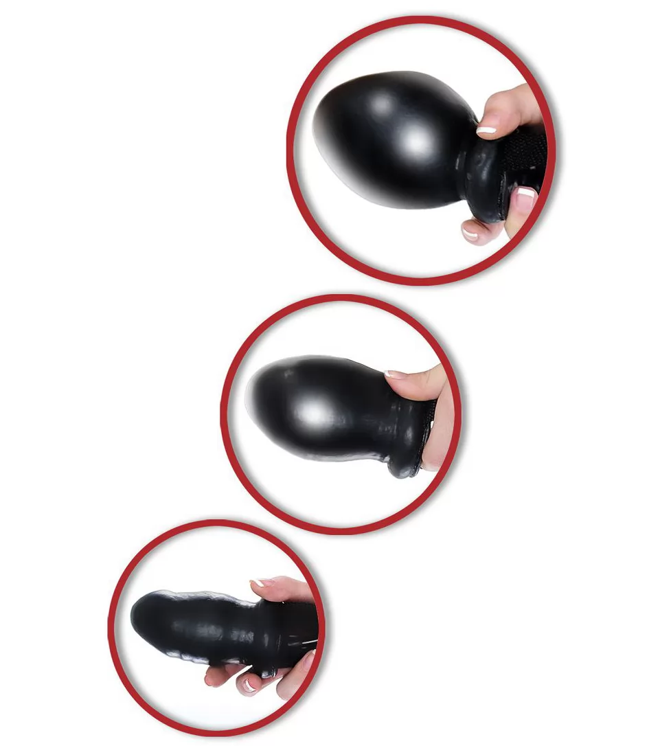 ЧЁРНЫЙ КЛЯП-РАСШИРИТЕЛЬ INFLATABLE BALL GAG. Вид 2.