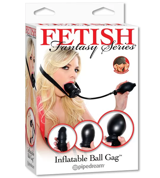 ЧЁРНЫЙ КЛЯП-РАСШИРИТЕЛЬ INFLATABLE BALL GAG. Вид 4.