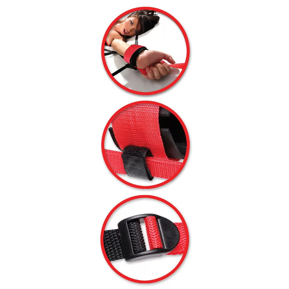 НАБОР ДЛЯ ФИКСАЦИЙ НА КРОВАТИ FANTASY WEB BED RESTRAINT SYSTEM. Вид 2.