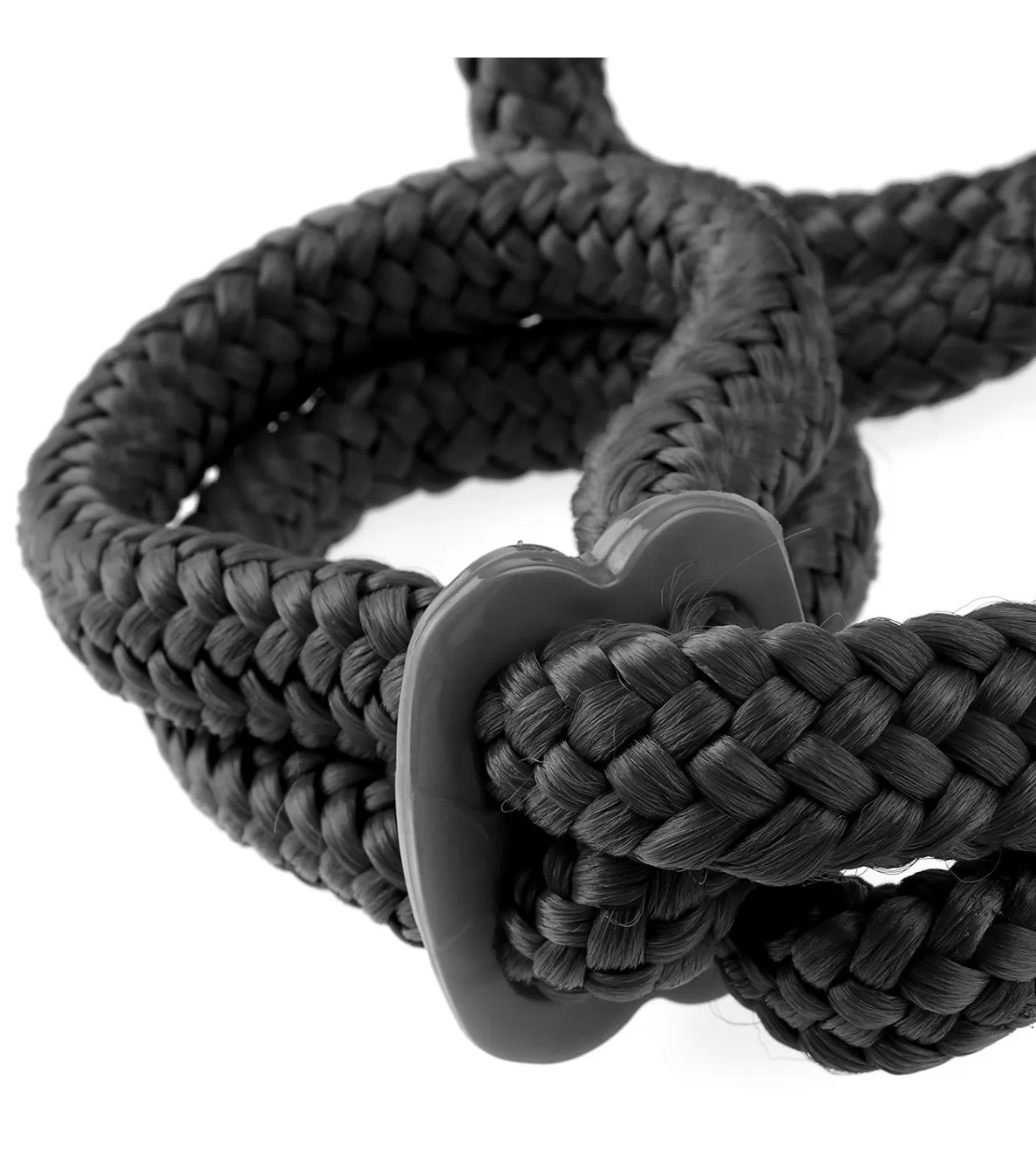 ЧЕРНЫЕ ВЕРЁВОЧНЫЕ ОКОВЫ НА РУКИ ИЛИ НОГИ SILK ROPE LOVE CUFFS. Вид 5.