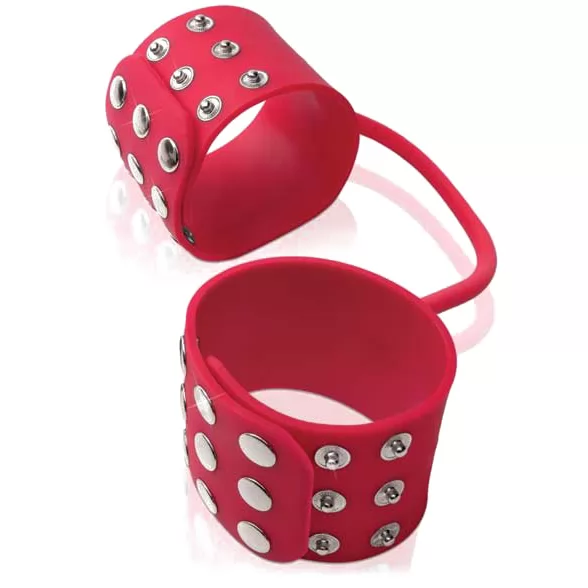 СИЛИКОНОВЫЕ НАРУЧНИКИ SILICONE CUFFS RED. Вид 2.
