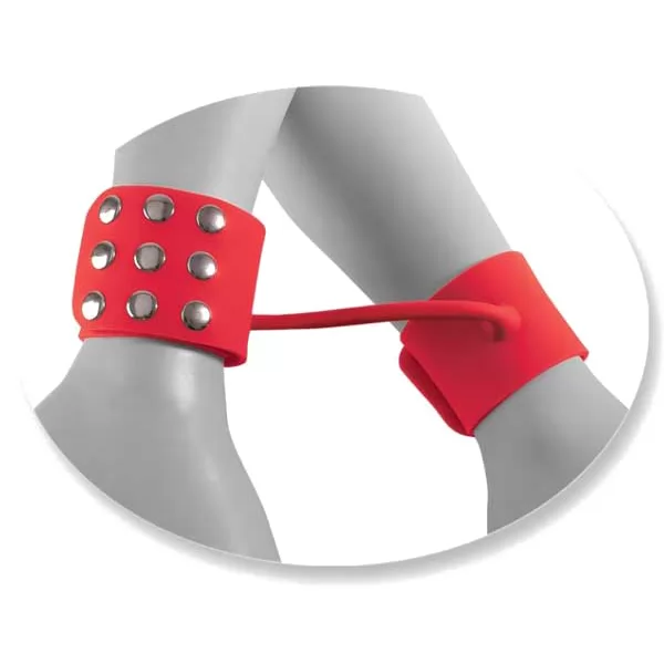 СИЛИКОНОВЫЕ НАРУЧНИКИ SILICONE CUFFS RED. Вид 3.