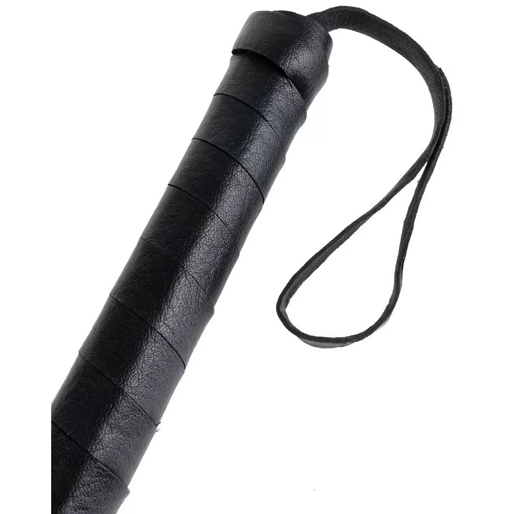 ЧЁРНАЯ КОЖАНАЯ ПЛЕТКА CAT-O-NINE TAILS (46 СМ). Вид 4.