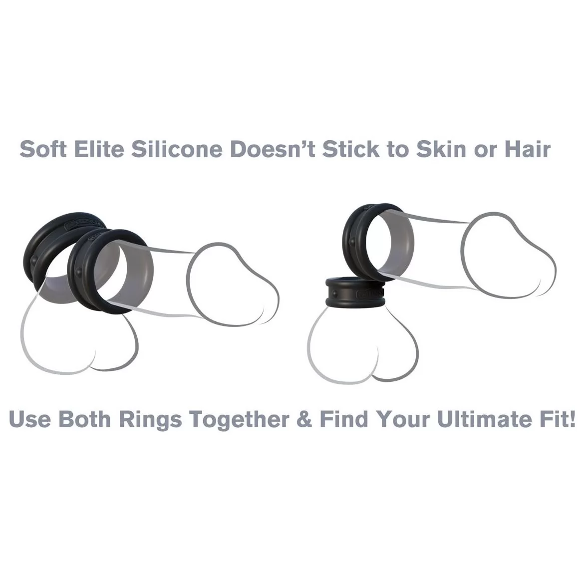 НАБОР ИЗ ДВУХ ЭРЕКЦИОННЫХ КОЛЕЦ MAX-WIDTH SILICONE RINGS. Вид 3.