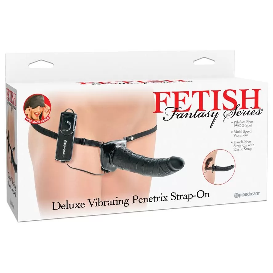 СТРАПОН С ВАГИНАЛЬНОЙ ПРОБКОЙ DELUXE VIBRATING PENETRIX STRAP-ON. Вид 4.