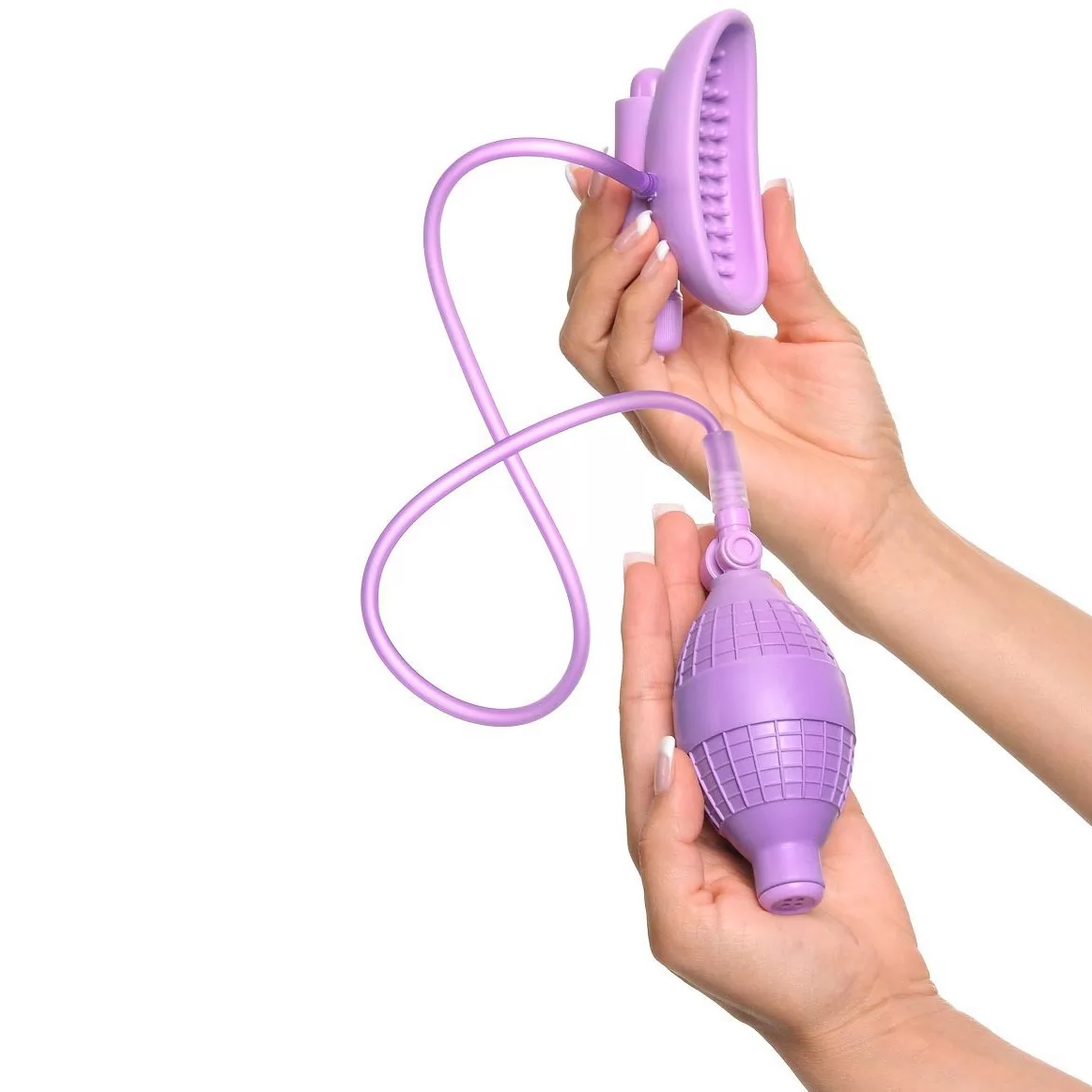 СИРЕНЕВАЯ ВАКУУМНАЯ ВИБРОПОМПА ДЛЯ ВАГИНЫ SENSUAL PUMP-HER. Вид 4.