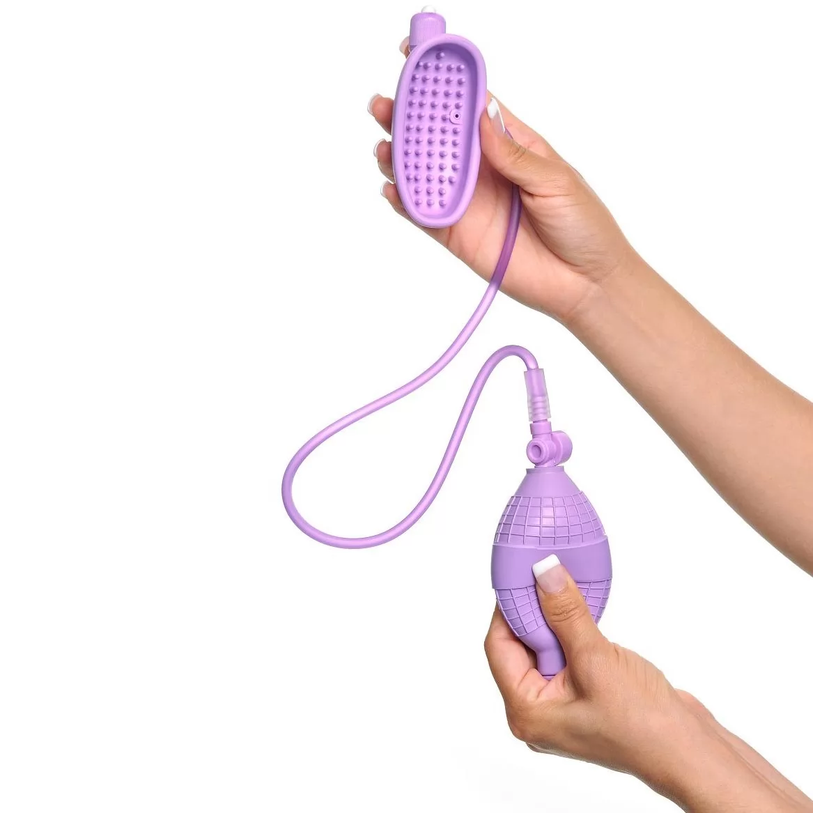 СИРЕНЕВАЯ ВАКУУМНАЯ ВИБРОПОМПА ДЛЯ ВАГИНЫ SENSUAL PUMP-HER. Вид 5.