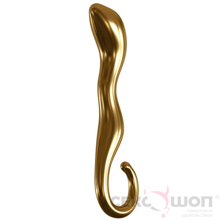 Анальный фаллоимитатор в форме змейки G01 (золото). Вид 3.