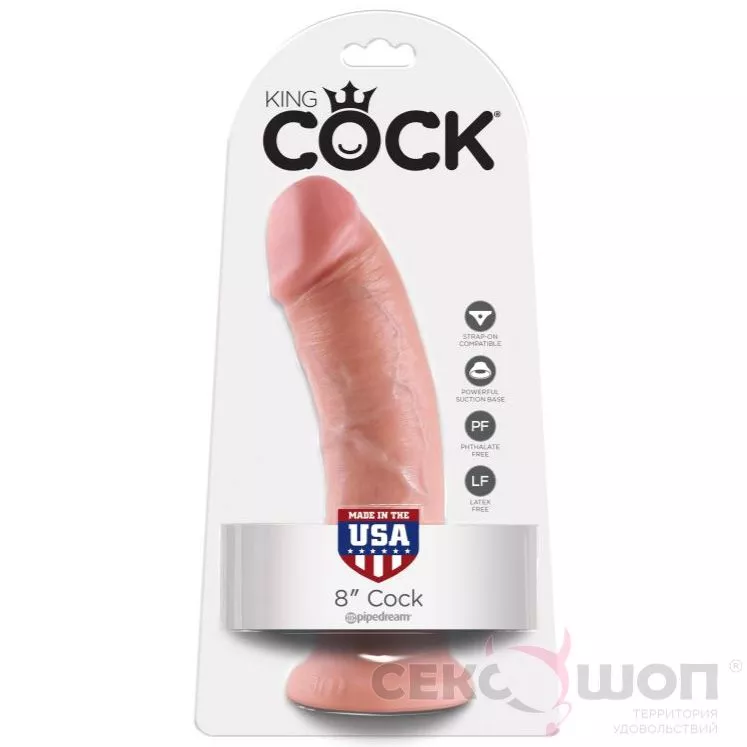 БОЛЬШОЙ ФАЛЛОИМИТАТОР KING COCK WITH BALLS 8. Вид 5.
