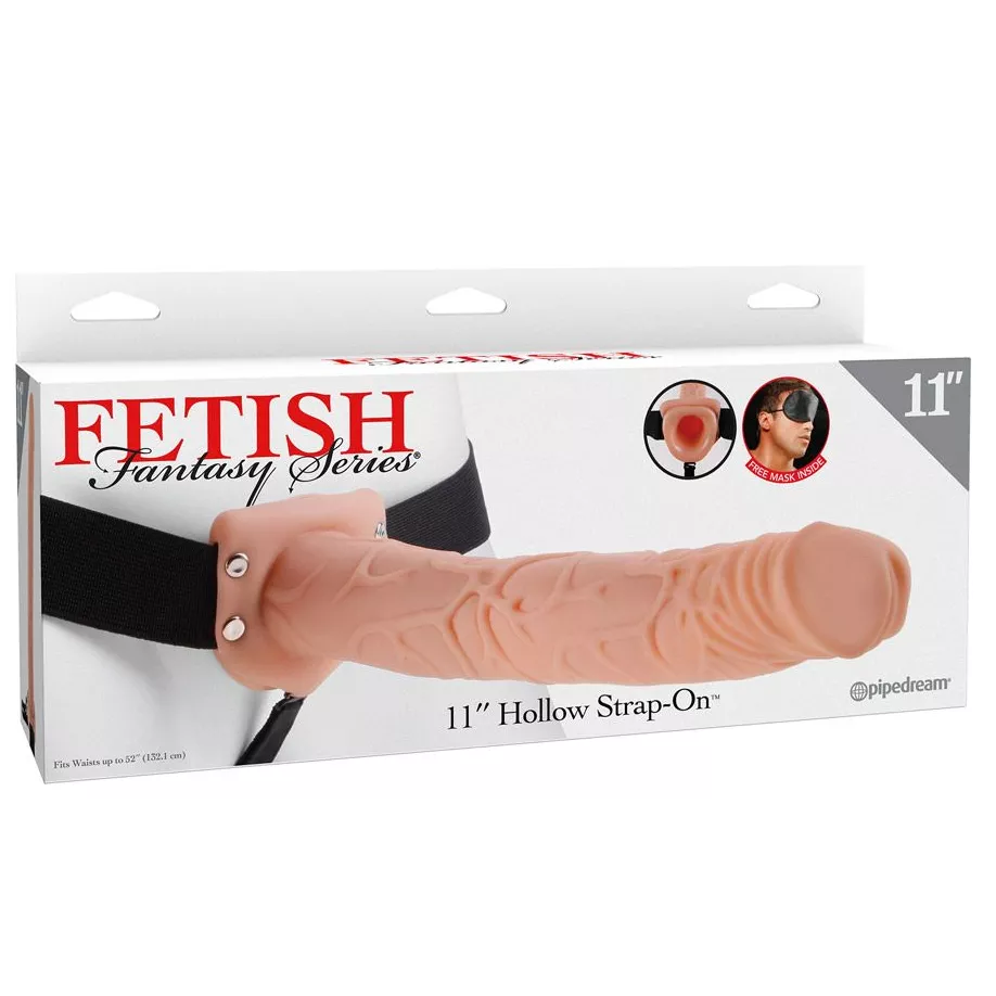 ФАЛЛОПРОТЕЗ ТЕЛЕСНОГО ЦВЕТА HOLLOW STRAP-ON 29 СМ. Вид 5.
