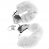 НАРУЧНИКИ ИЗ МЕТАЛЛА С БЕЛЫМ МЕХОМ ORIGINAL FURRY CUFFS. Вид 1.