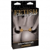 НАРУЧНИКИ С ЧЁРНОЙ МЕХОВОЙ ОПУШКОЙ GOLD DELUXE FURRY CUFFS. Вид 2.