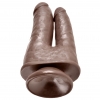 КОРИЧНЕВЫЙ АНАЛЬНО - ВАГИНАЛЬНЫЙ ФАЛЛОС DOUBLE PENETRATOR. Вид 1.