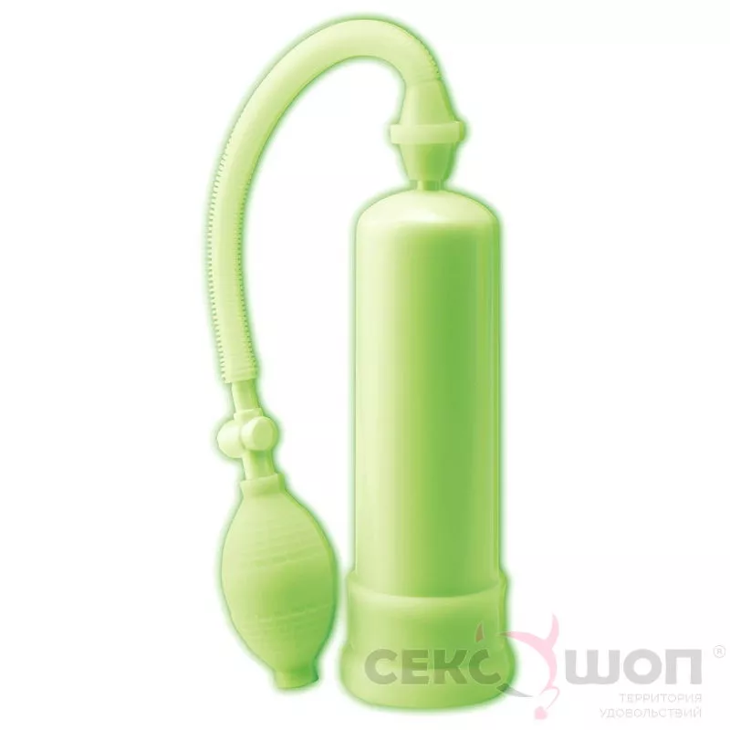 СВЕТЯЩАЯСЯ ПОМПА ДЛЯ ПЕНИСА GLOW IN THE DARK POWER PUMP. Вид 1.