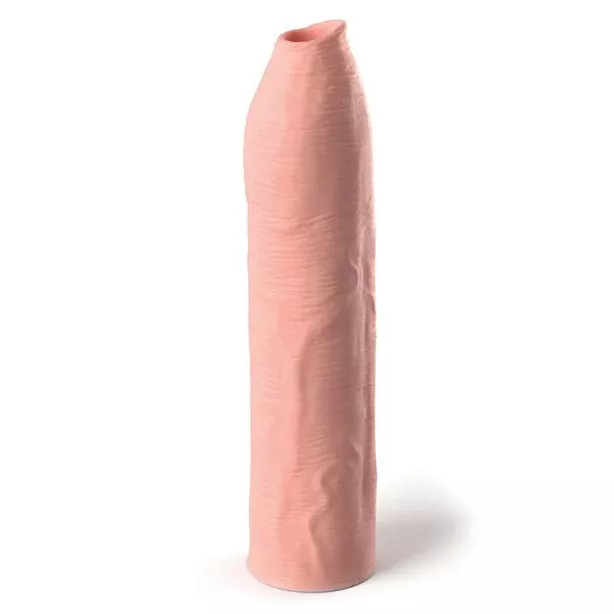 ТЕЛЕСНАЯ НАСАДКА-УДЛИНИТЕЛЬ UNCUT SILICONE PENIS ENHANCER 17,8 СМ. Вид 1.