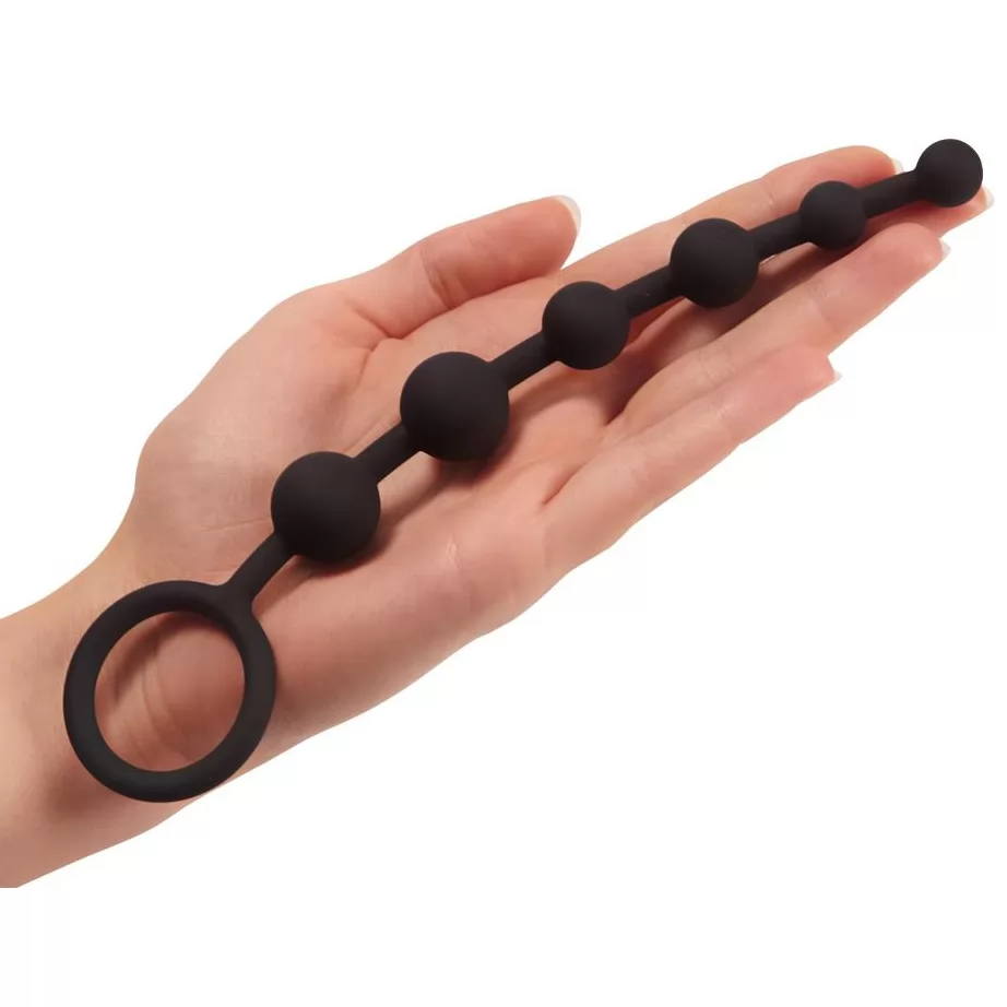 ЧЁРНАЯ АНАЛЬНАЯ ЦЕПОЧКА ANAL BEADS. Вид 3.