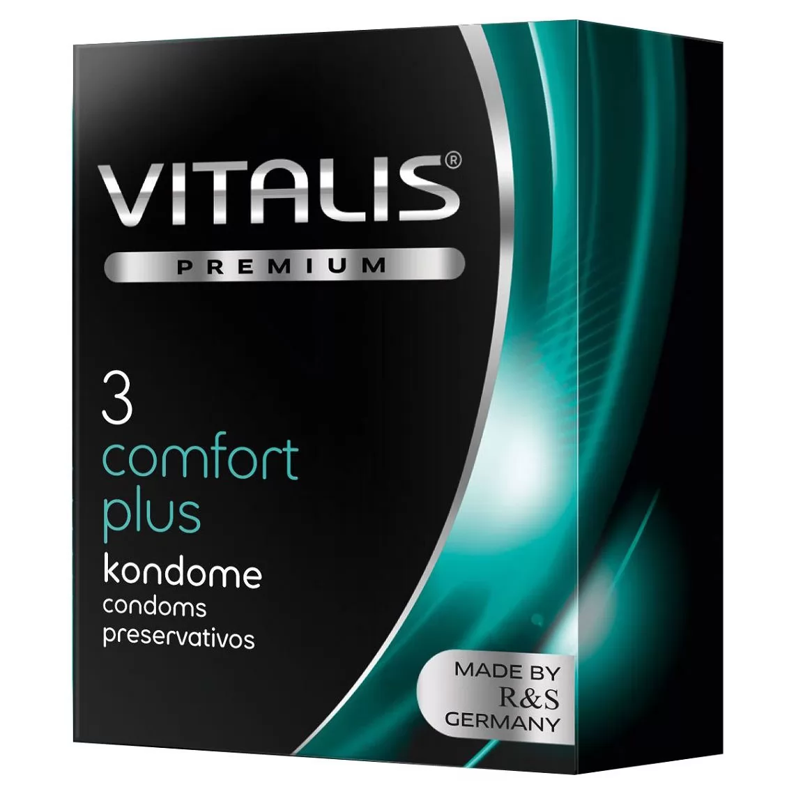 КОНТУРНЫЕ КОНДОМЫ VITALIS PREMIUM COMFORT PLUS (3 ШТ.). Вид 1.
