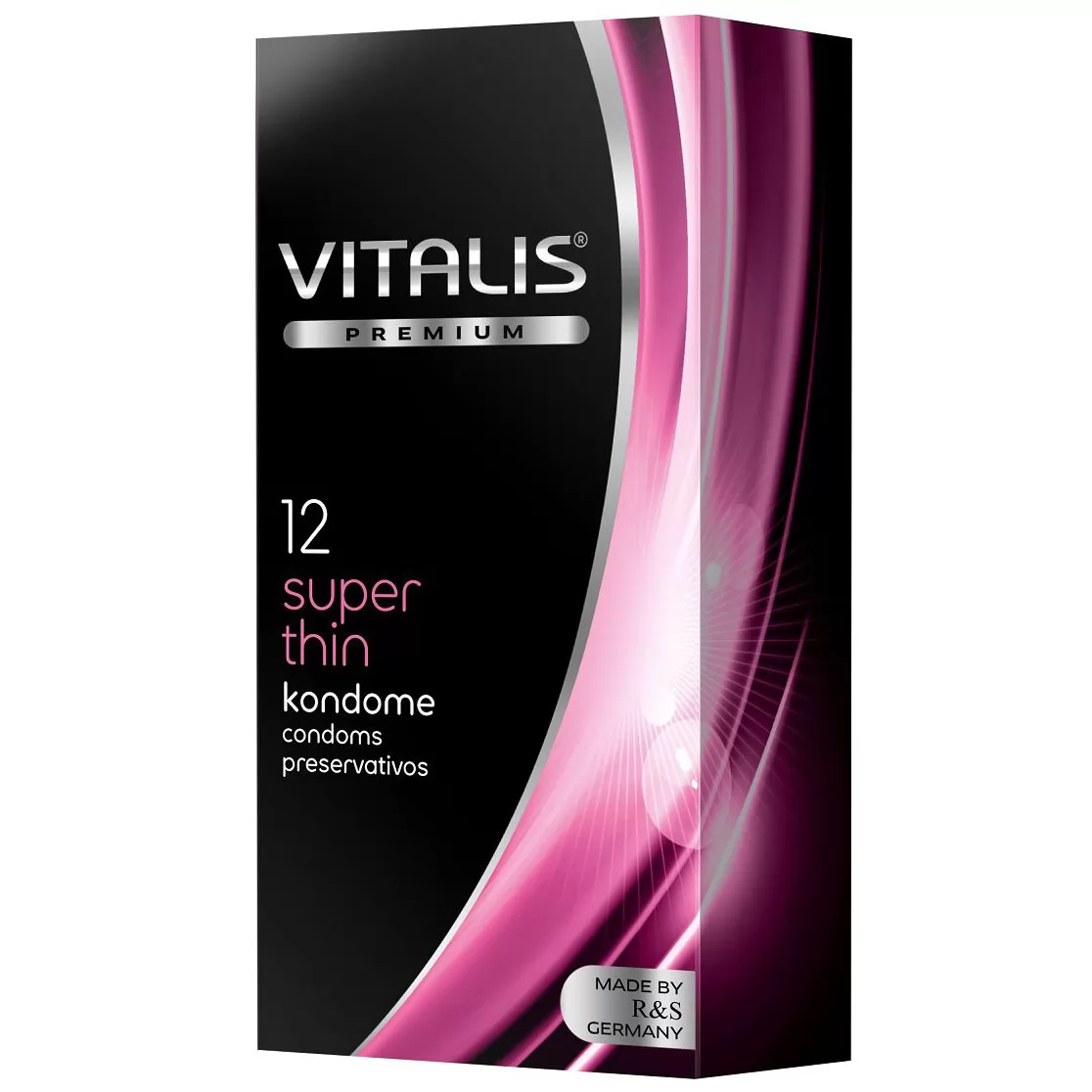 УЛЬТРАТОНКИЕ ПРЕЗЕРВАТИВЫ VITALIS PREMIUM SUPER THIN (12 ШТ.). Вид 1.