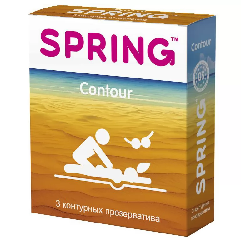 КОНТУРНЫЕ ПРЕЗЕРВАТИВЫ SPRING CONTOUR (3 ШТ.). Вид 1.