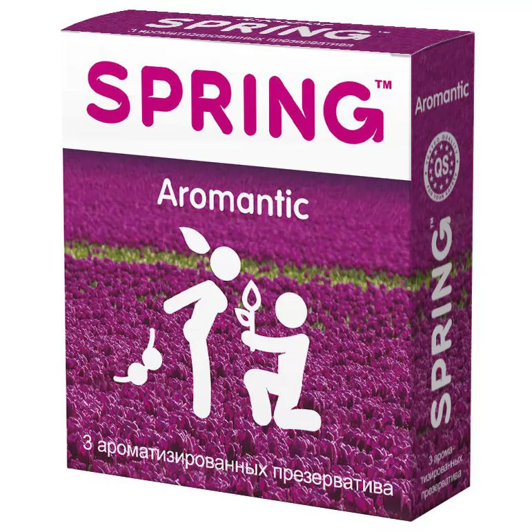 АРОМАТИЗИРОВАННЫЕ ПРЕЗЕРВАТИВЫ SPRING AROMANTIC (3 ШТ.). Вид 1.