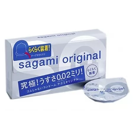 УЛЬТРАТОНКИЕ ПРЕЗЕРВАТИВЫ SAGAMI ORIGINAL QUICK (6 ШТ.). Вид 1.