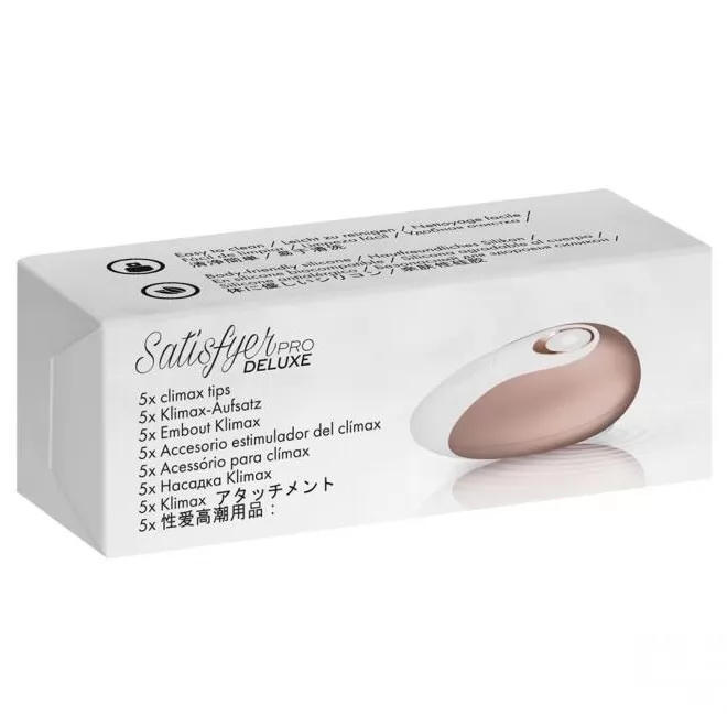 НАБОР ИЗ 5-ТИ СМЕННЫХ НАСАДОК ДЛЯ СТИМУЛЯТОРА SATISFYER PRO DELUXE. Вид 2.