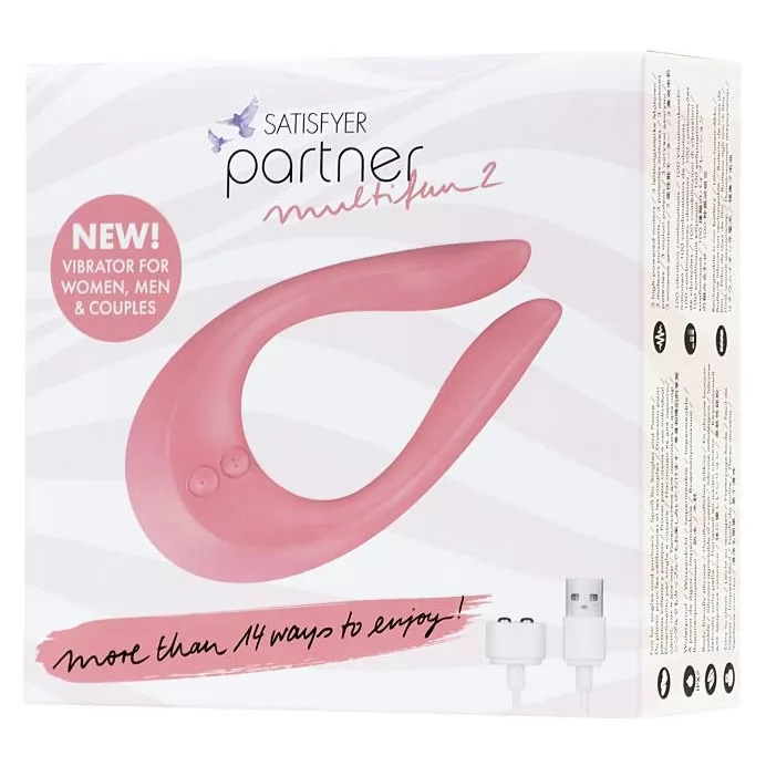 РОЗОВЫЙ ВИБРАТОР ДЛЯ ПАР SATISFYER PARTNER MULTIFUN 2. Вид 9.