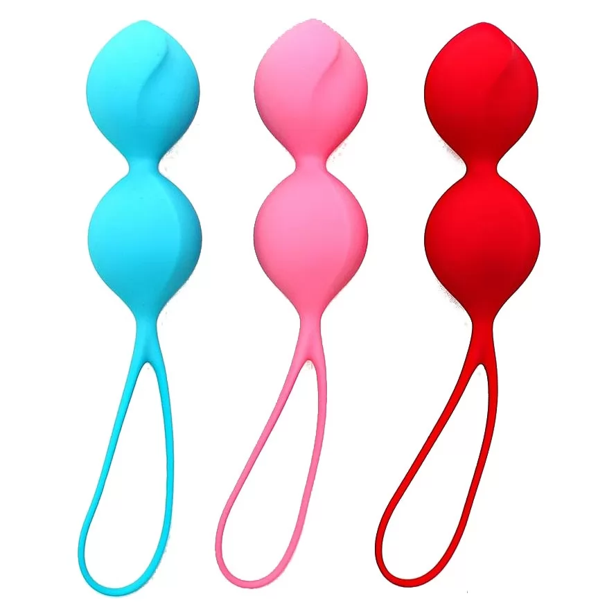 НАБОР ИЗ 3-Х ДВОЙНЫХ ВАГИНАЛЬНЫХ ШАРИКОВ SATISFYER BALLS. Вид 1.