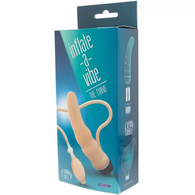 ВИБРОМАССАЖЁР С ФУНКЦИЕЙ РАСШИРЕНИЯ INFLATE A VIBE CURVE (19 СМ). Вид 2.