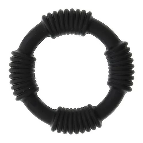 ЧЁРНОЕ ЭРЕКЦИОННОЕ КОЛЬЦО PLAY CANDI COTTON POP BLACK. Вид 1.