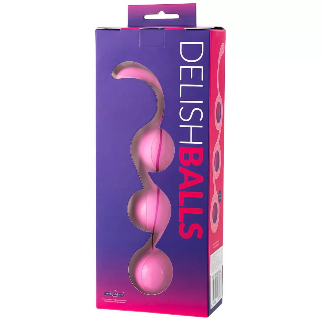 ТРОЙНЫЕ ВАГИНАЛЬНЫЕ ШАРИКИ ИЗ СИЛИКОНА DELISH BALLS. Вид 3.