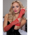 ДЛИННЫЕ АЖУРНЫЕ ПЕРЧАТКИ (КРАСНЫЕ). Вид 1.