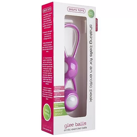 РОЗОВО - БЕЛЫЕ ВАГИНАЛЬНЫЕ ШАРИКИ GLEE BALLS. Вид 2.